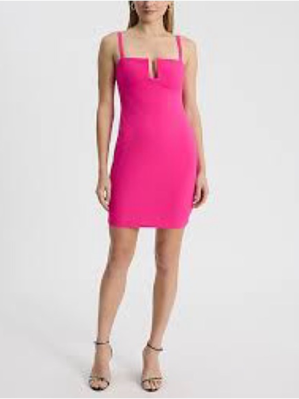 V-Wire Sleeveless Mini Sheath Dress
